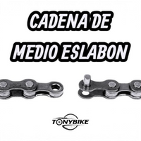 Cadena de transmisión de acero TONYBIKESGDL para bicicletas de 5 a 6 velocidades con diseño de medio eslabón