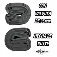 Cámara de aire TONYBIKESGDL Innova de caucho butilo para bicicleta rodada 20 con válvula tipo auto de 35mm