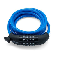 Candado de cable azul Windsor de TONYBIKESGDL con combinación numérica de 4 dígitos para seguridad de bicicletas