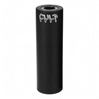 Clavija de bicicleta BMX Cult de TONYBIKESGDL en color negro mate con logo grabado para trucos de street y park