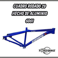 Cuadro de bicicleta de montaña TONYBIKESGDL rodado 29 en aluminio 6061 color azul para dirt jump y cross
