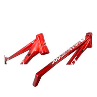 Cuadro de bicicleta de montaña TONYBIKESGDL Summit Rebel en color rojo brillante con detalles geométricos blancos