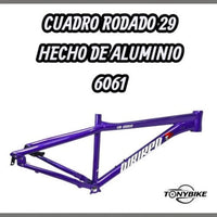 Cuadro de bicicleta TONYBIKESGDL rodado 29 de aluminio 6061 en color morado brillante con diseño para freno de disco