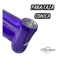 Cuadro de bicicleta TONYBIKESGDL rodado 29 de aluminio morado con diseño para taza cónica y acabado brillante