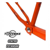 Cuadro para bicicleta de montaña TONYBIKESGDL de aluminio naranja con centro estándar para MTB y estilo urbano