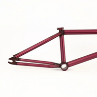 Cuadro de bicicleta BMX TONYBIKESGDL en color burdeos metalizado con diseño robusto y geometría profesional