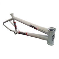 Cuadro de bicicleta BMX TONYBIKESGDL Gorila Stormy en color gris claro con gráficos deportivos y diseño resistente.