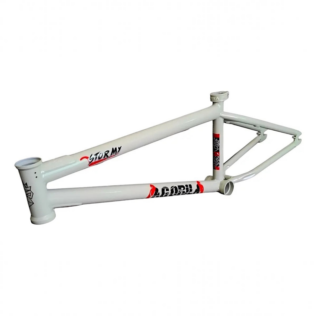 CUADRO 20" BMX PROFESIONAL CROMOLLY, MOD "STORMY", LARGO 20.75" MOD CENTER, TAZA INTEG.GRIS