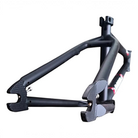 Cuadro de BMX TONYBIKESGDL Stormy Gorilla en negro mate con punteras reforzadas para freestyle profesional