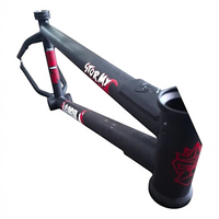 Cuadro de BMX TONYBIKESGDL Stormy Gorilla en negro mate con gráficos rojos, diseñado para freestyle y alta resistencia.