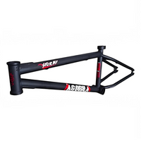 Cuadro de BMX TONYBIKESGDL Stormy Gorilla en negro mate con detalles rojos, diseñado para freestyle y alta resistencia.
