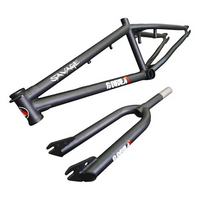 Kit de cuadro y horquilla TONYBIKESGDL Savage para BMX en color negro mate con diseño reforzado de alta resistencia.