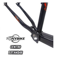 Cuadro para bicicleta de montaña TONYBIKESGDL de aluminio negro con centro estándar para MTB y dirt jump