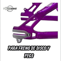 Cuadro para bicicleta de montaña TONYBIKESGDL en color morado con soportes para freno de disco y pegs