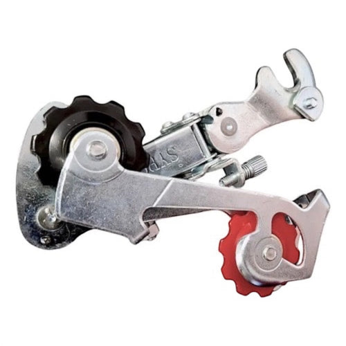 Desviador trasero TONYBIKESGDL de metal resistente con poleas roja y negra para cambios de marcha precisos en bicicleta