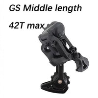 Desviador trasero TONYBIKESGDL de caja media GS en color negro mate para bicicletas de montaña con capacidad de 42T