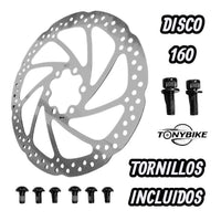 Disco de freno de 160 mm TONYBIKESGDL para bicicleta de montaña con tornillos incluidos y diseño de disipación