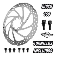 Disco de freno de 160 mm TONYBIKESGDL para bicicleta de montaña con tornillos de montaje incluidos