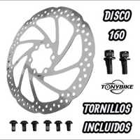 Disco de freno de 160 mm para bicicleta de montaña TONYBIKESGDL con tornillos de montaje incluidos