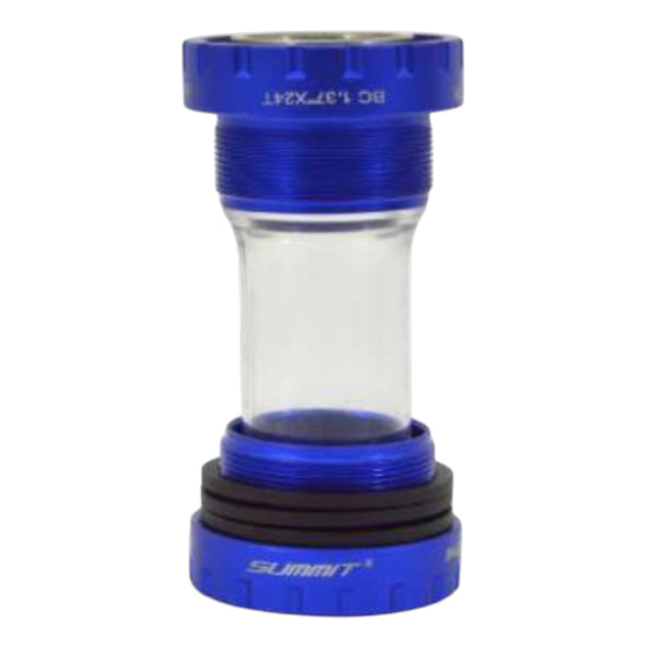 TAZAS DE CENTRO DE ALUMINIO C/CENTRO TRANSP DE POLICARBONATO 68-73MM P/EJE DE 24MM AZUL