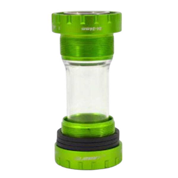 TAZAS DE CENTRO DE ALUMINIO C/CENTRO TRANSP DE POLICARBONATO 68-73MM P/EJE DE 24MM VERDE
