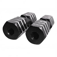 Par de estriberas TONYBIKESGDL de aluminio negro mecanizado con diseño antideslizante para motocicleta
