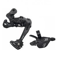 Grupo de transmisión TONYBIKESGDL L-TWOO A7 de 10 velocidades con desviador trasero negro mate y mando de cambio