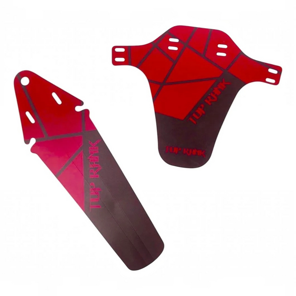 SALPICADERAS DELANTERA/TRASERA PVC TOPRANK DOBLABLE UNIVERSAL MOD. HEXAGONAL ROJO