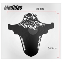 Guardabarros flexible TONYBIKESGDL para bicicleta de montaña con diseño de montañas en color negro y blanco