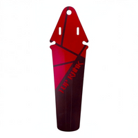 Guardabarros TONYBIKESGDL para bicicleta de montaña en color rojo con diseño geométrico y material flexible