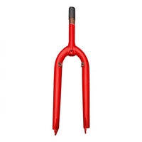 Horquilla rígida de acero TONYBIKESGDL en color rojo intenso con soportes para frenos V-Brake para bicicleta