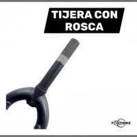 Horquilla rígida de acero negro mate con rosca para bicicleta de TONYBIKESGDL