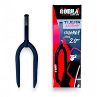 Horquilla TONYBIKESGDL Gorilla Storm para BMX de 20 pulgadas en acero Cromoly negro mate con caja de empaque