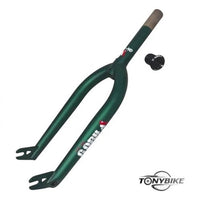 Horquilla TONYBIKESGDL Gorilla Over para BMX en acero cromoly color verde mate con tornillo de ajuste incluido