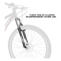 Horquilla de suspensión TONYBIKESGDL para bicicleta de montaña rodado 29 en aluminio negro con freno de disco