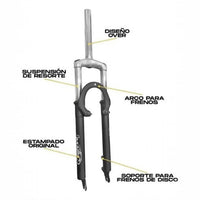Horquilla de suspensión TONYBIKESGDL para bicicleta de montaña rodado 29 en aluminio negro con diseño Over