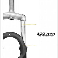 Horquilla de suspensión TONYBIKESGDL para bicicleta de montaña rodado 29 con 100 mm de recorrido y acabado negro
