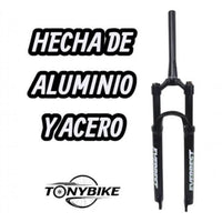 Horquilla de suspensión TONYBIKESGDL para bicicleta de montaña en color negro, fabricada en aluminio y acero