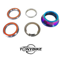 Juego de dirección integrado TONYBIKESGDL con rodamientos sellados y acabado tornasol oil slick para bicicleta