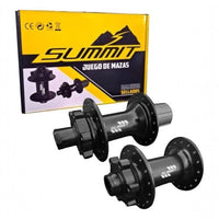 Juego de mazas TONYBIKESGDL Summit para bicicleta de montaña en color negro mate con baleros sellados de alta precisión