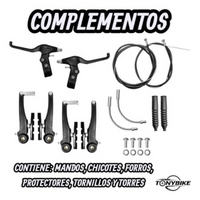 Kit completo de frenos V-Brake TONYBIKESGDL con palancas, cables, fundas y tornillería para bicicleta