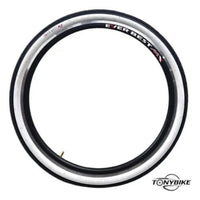 Llanta para bicicleta TONYBIKESGDL 26x2.125 con banda de rodadura negra y flancos laterales en color blanco