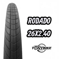 Par de llantas TONYBIKESGDL 26x2.40 para bicicleta de montaña con banda de rodadura lisa para asfalto y ciudad