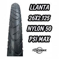 Par de llantas para bicicleta TONYBIKESGDL de nylon, medida 26x2.125, con banda de rodadura para terreno urbano.
