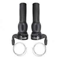 Juego de mandos de cambio giratorios Altrego para bicicleta TONYBIKESGDL en color negro con cables de acero incluidos