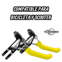 Manetas de freno TONYBIKESGDL para bicicleta y scooter con cuerpo negro y empuñaduras ergonómicas de goma amarilla