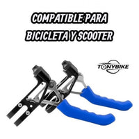 Manetas de freno TONYBIKESGDL con puños azules para bicicleta y scooter, diseño ergonómico y resistente