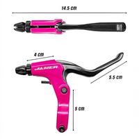 Manetas de freno Jamer TONYBIKESGDL de color rosa brillante con diseño ergonómico y ajustadores de cable integrados