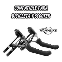 Manetas de freno TONYBIKESGDL negras ergonómicas para bicicleta y scooter con diseño resistente y antideslizante