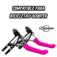Manetas de freno TONYBIKESGDL con puños de silicona rosa y estructura metálica negra para bicicleta y scooter